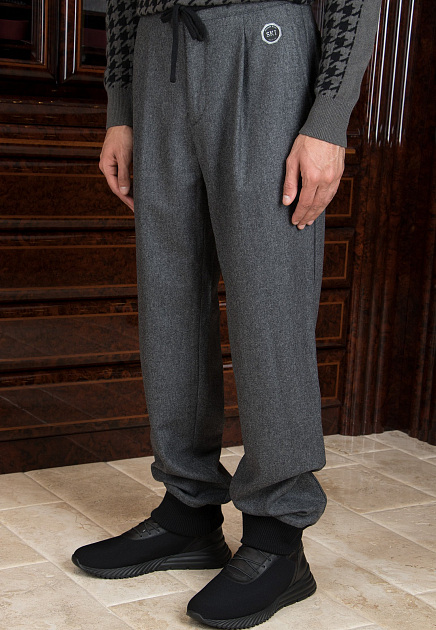 Шерстяные брюки STEFANO RICCI  - Шерсть - цвет серый