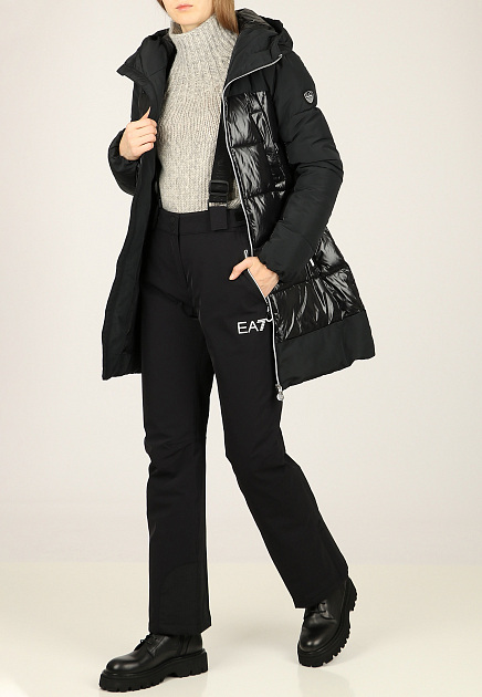 Утепленные лыжные брюки EA7 (черные) женские по цене 40900 рублей купить вМоскве (арт.6KTP04 TN44Z) - ElytS.ru