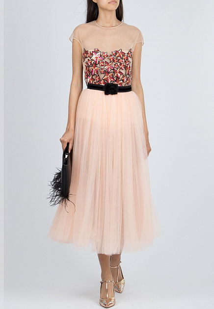 Платье ELISABETTA FRANCHI  - Полиамид - цвет розовый