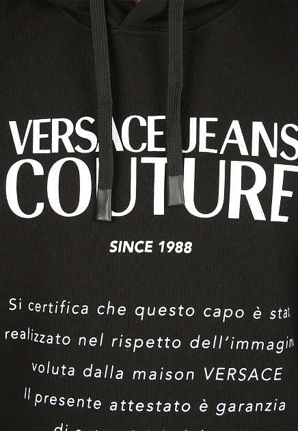 Худи VERSACE JEANS COUTURE  - Хлопок - цвет черный