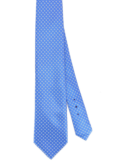 Голубой галстук с узором STEFANO RICCI