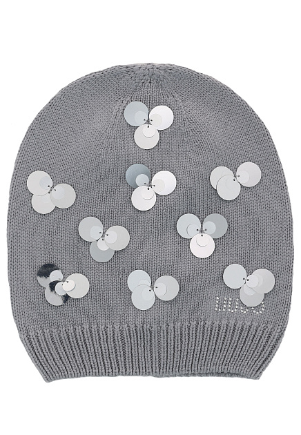 Серый комплект шапка и перчатки LIU JO - ИТАЛИЯ