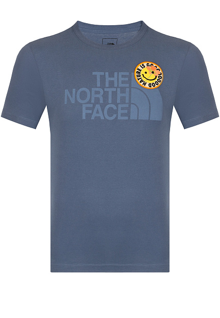 Синяя принтованная футболка THE NORTH FACE
