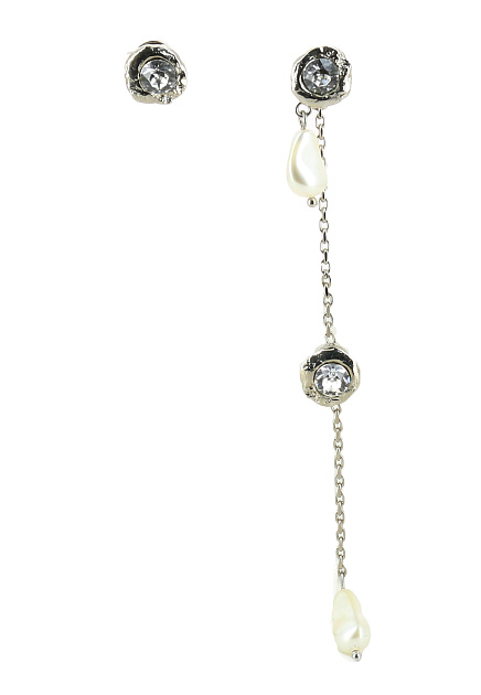 Серебряные ассиметричные серьги ERMANNO SCERVINO