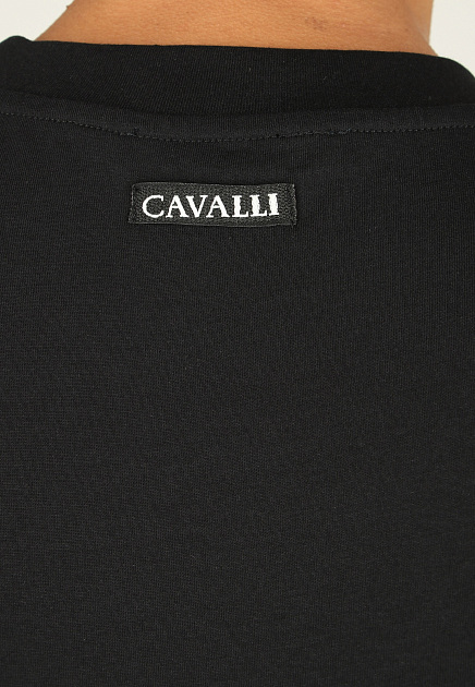 Принтованная футболка из хлопка ROBERTO CAVALLI