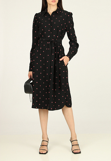 Платье с кружевом point d'esprit TWINSET Milano (черное) женское по цене  37030 рублей купить в Москве (арт.221TP2170) 