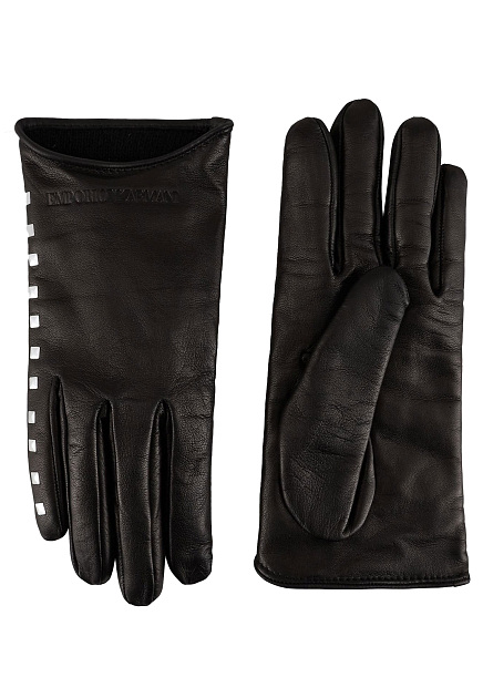 Черные перчатки EMPORIO ARMANI