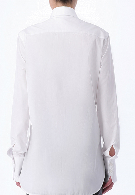 Белая рубашка с декором из страз на манишке ERMANNO SCERVINO - ИТАЛИЯ
