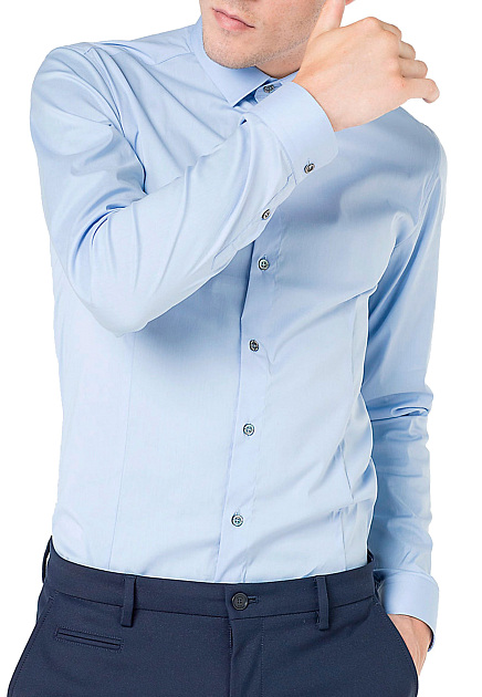 Рубашка PATRIZIA PEPE  - Хлопок - цвет голубой