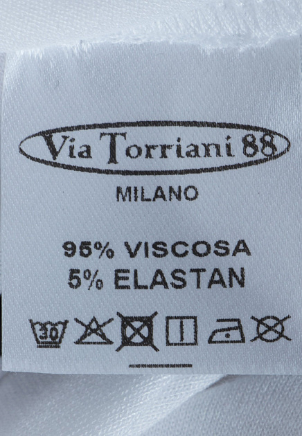 Футболка VIA TORRIANI 88  - Вискоза - цвет белый