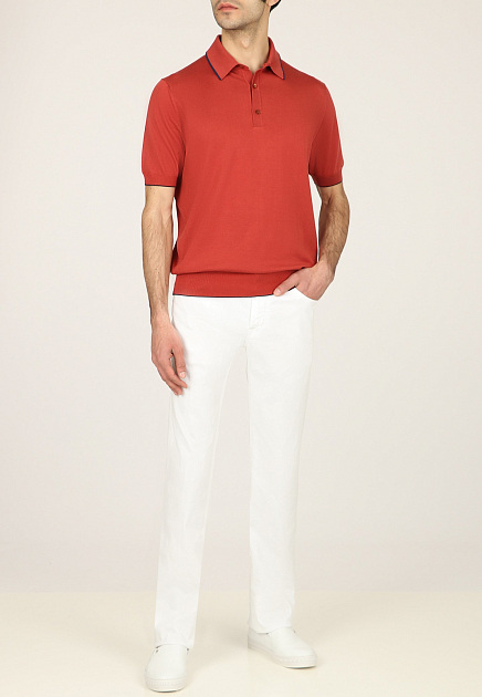 Белые джинсы с контрастной вышивкой STEFANO RICCI - ИТАЛИЯ