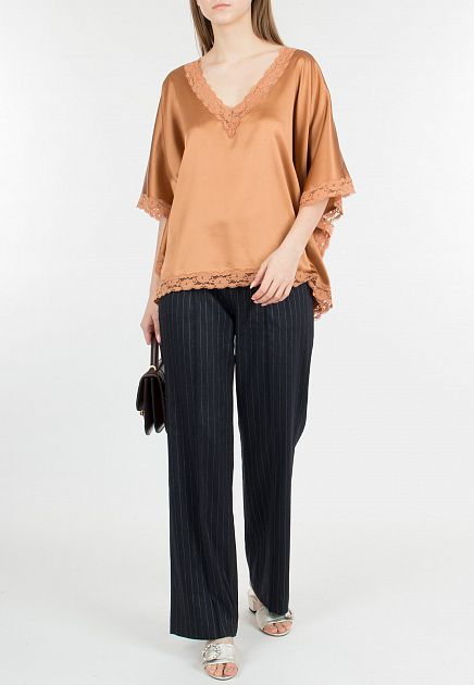 Блуза MAX&MOI  - Шелк - цвет коричневый