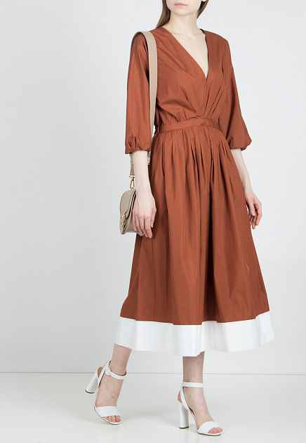 Платье N21  - Хлопок - цвет коричневый