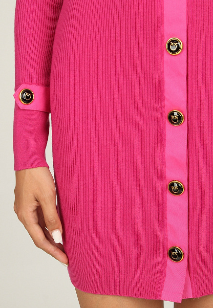 Платье PINKO  - Акрил, Шерсть - цвет розовый