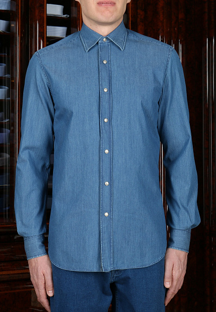 Синяя Рубашка STEFANO RICCI по цене 72 900 руб