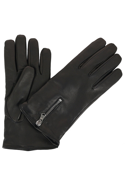 Черные кожаные перчатки BRUNO CARLO