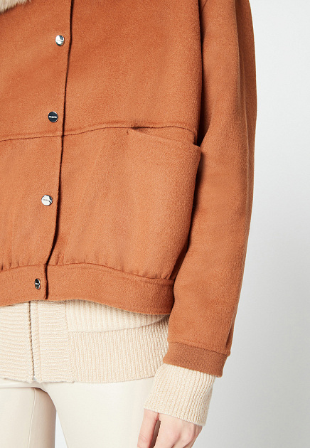 Куртка MAX&MOI  - Шерсть - цвет коричневый