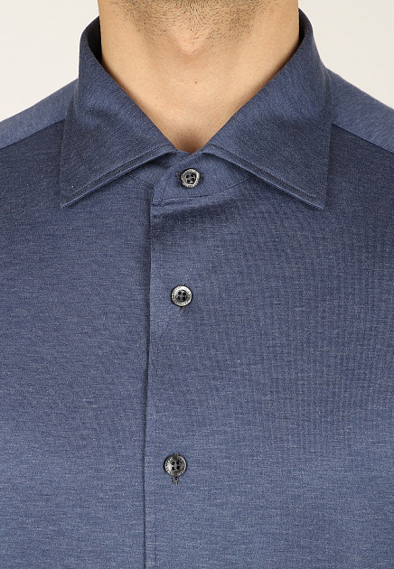 Рубашка CORNELIANI  - Хлопок - цвет синий