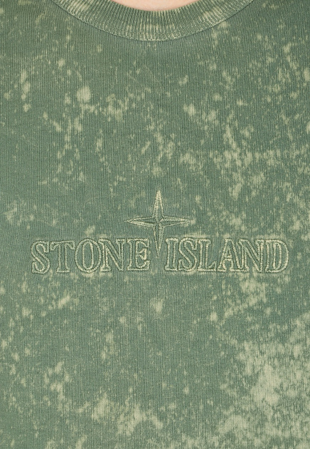 Футболка STONE ISLAND  - Хлопок - цвет оливковый
