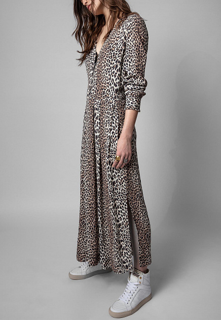 Платье ZADIG&VOLTAIRE  - Вискоза - цвет леопардовый