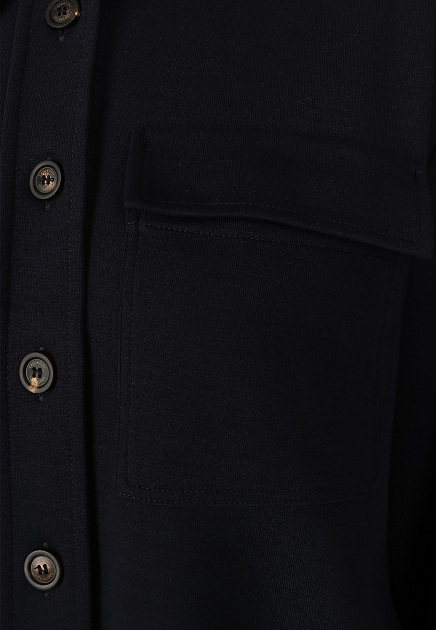 Тёмно-синяя рубашка свободного кроя CAPPELLINI BY PESERICO