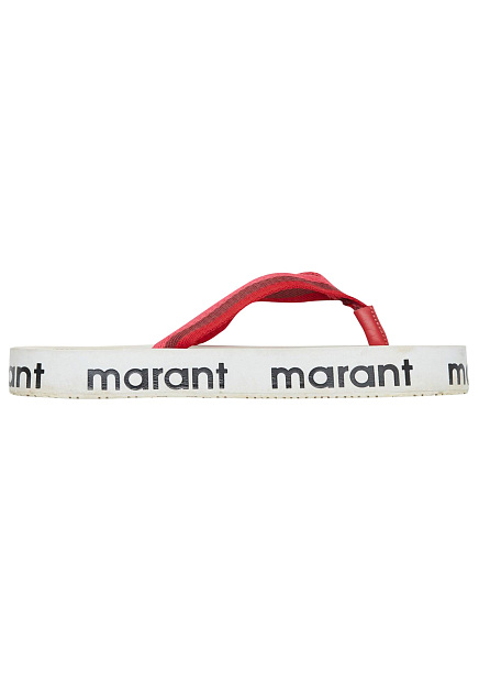 Красные сланцы с логотипом ISABEL MARANT