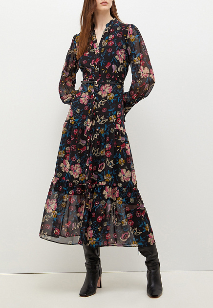 Платье из жоржета с цветочным мотивом LIU JO
