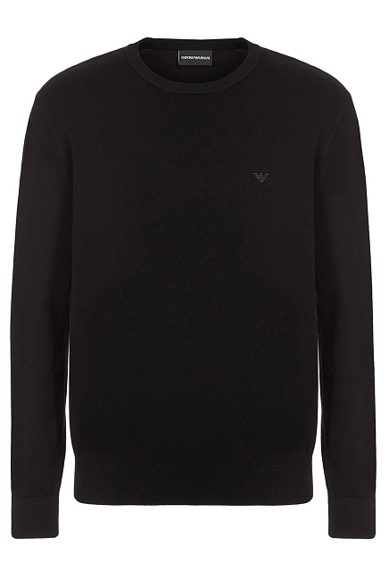 Черный пуловер EMPORIO ARMANI