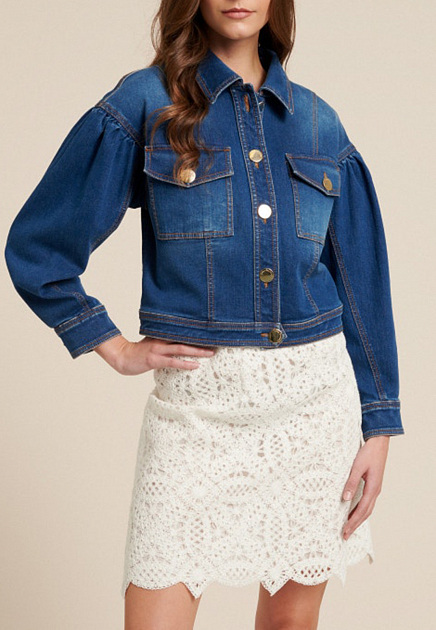Куртка из эластичной джинсовой ткани LUISA SPAGNOLI