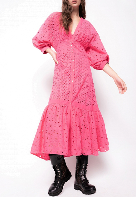 Платье с ажурной вышивкой в стиле пэчворк PINKO - ИТАЛИЯ