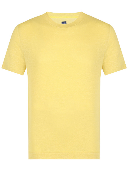 Льняная жёлтая футболка FEDELI