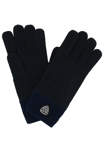 Комплект перчатки шапка EA7  - Акрил - цвет синий
