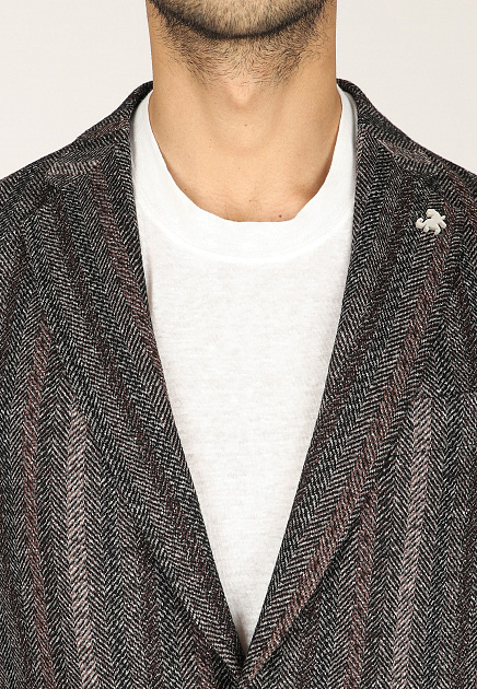 Пиджак TOMBOLINI  - Шерсть, Шелк - цвет серый