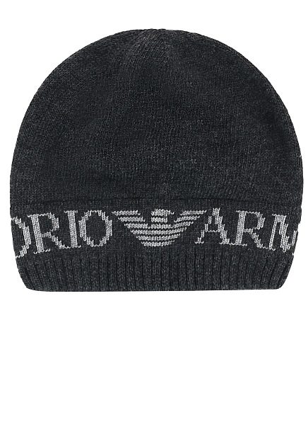 Комплект шапка и шарф с логотипом EMPORIO ARMANI - ИТАЛИЯ