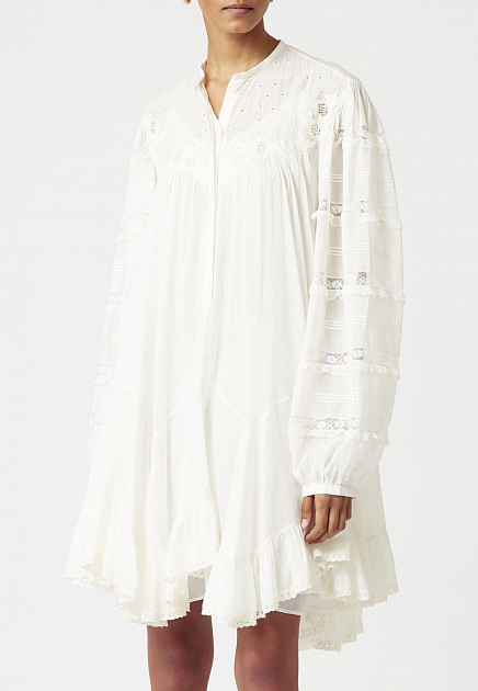 Мини-платье с ажурной вышивкой ISABEL MARANT
