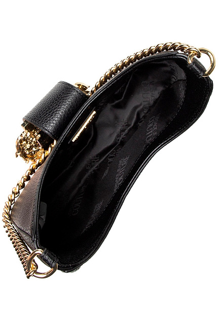 Черная сумка-багет с пряжкой REGALIA BAROQUE от VERSACE JEANS COUTURE