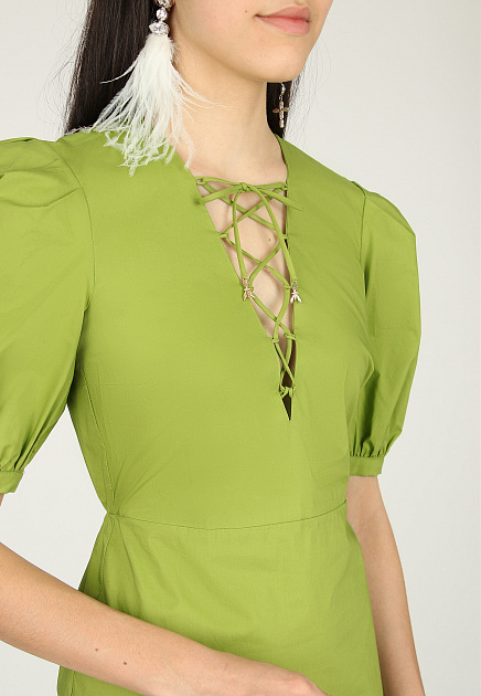 Платье PATRIZIA PEPE  - Хлопок - цвет зеленый