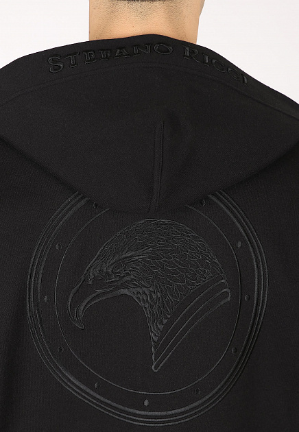 Черная олимпийка с изображением головы орла STEFANO RICCI - ИТАЛИЯ